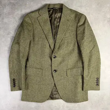 폴 스튜어트 해링본 트위드 테일러드 자켓 울 100%