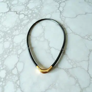 파이텐 블랙과 금 U자형 목걸이