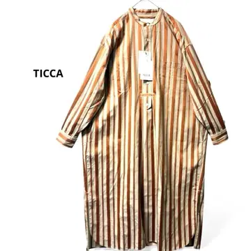 TICCA 티 택 포함 새상품 스트라이프 셔츠 원피스