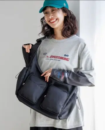 [니코앤드] 나일론 블랙 숄더백