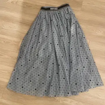 lily brown MARY QUANT 그레이 도트 무늬 플레어 스커트