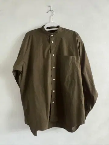 Bshop 별주 테크 밴드 카라 셔츠 Size s