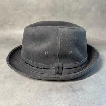 택 포함 새상품 Borsalino 중절 펠트 햇 모자 그레이 60cm 1