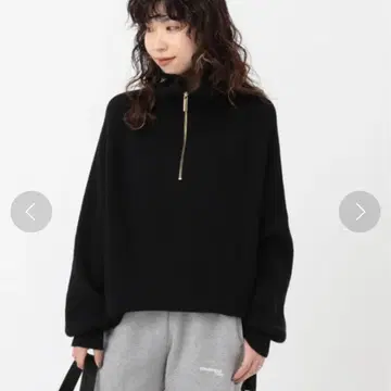 everydayilike 하프 지퍼 블랙