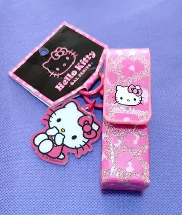 [미사용 새상품] 헬로키티 레오파드 무늬 핑크 키티 립 케이스 참