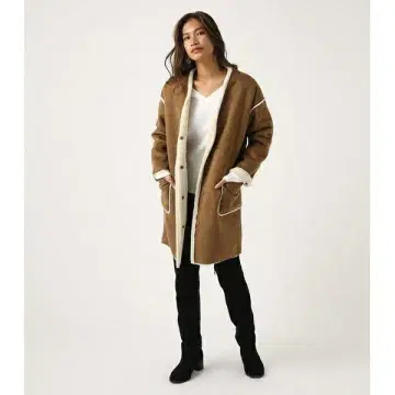 새상품급 AZUL 카멜색 롱 코트 S/M 택 포함