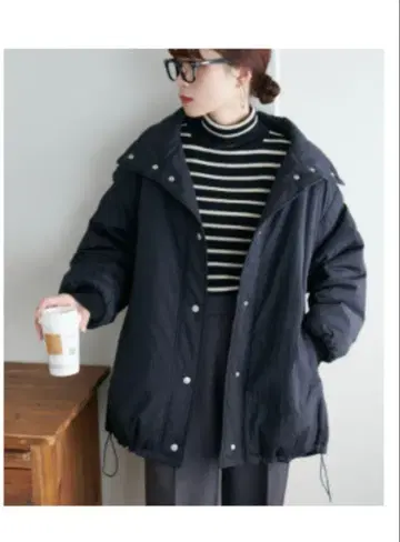 디스코트 소매 탈부착 충전솜 블루종 아우터 베스트