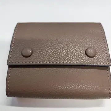 브라운 가죽 3단 폴더형 지갑