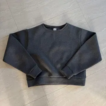 ENOF 다크 그레이 크루넥 맨투맨