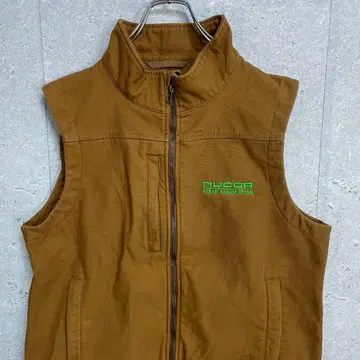 코너 스톤 덕 베스트 기업 로고 자수 브라운 구제 의류 M