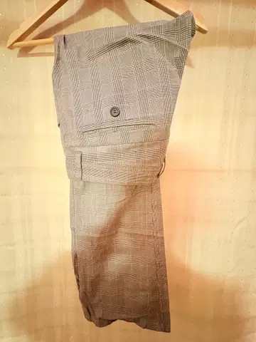 MEN'S BIGI 그레이 계열 체크 슬랙스