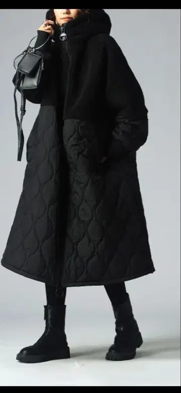 antiqua 빅 지퍼 롱 코트 여성용 보아 아우터