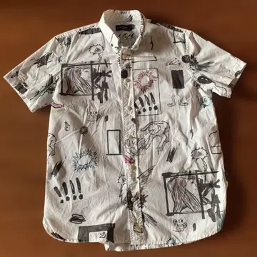 Paul Smith Jeans 아트 프린트 반팔 셔츠 M