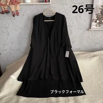 새상품 빅 사이즈 26호 레이어드 스타일 블랙 포멀 원피스 상복