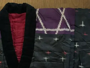 카스리 기모노 손바느질 제작 면 넣은 반텐 도테라