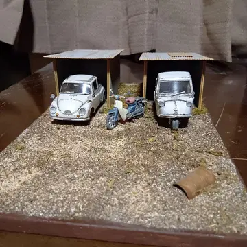 1/32 모형용 차고 쇼와 레트로 풍경 쇼와 풍경 쇼와 레트로