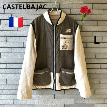[카스텔바작] 새상품급 골프 자켓 베이지 x 브라운 L