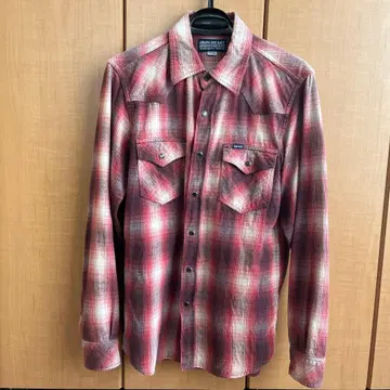 IRON HEART 플란넬 긴팔 셔츠 M