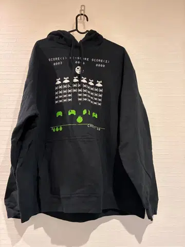 인베이더 게임 후드티 2XL 블랙 블랙