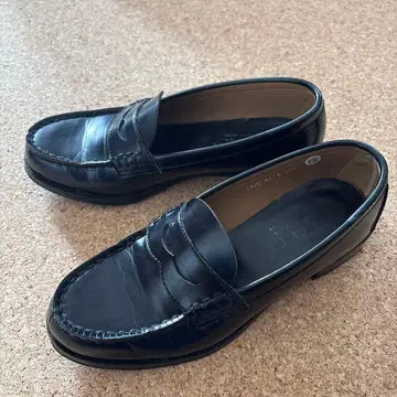 HARUTA 블랙 로퍼 합성 피혁 23.5EE