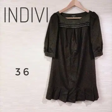 인디비 무릎 기장 원피스 36 S 사이즈 상당 블랙 2312-143