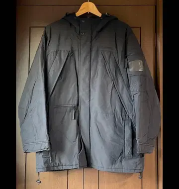 엑스걸 후드 부착 블랙 다운 자켓 코트