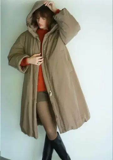 CLANE BALLOON HOODIE LONG DOWN COAT