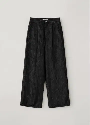 OHOTORO 블랙 데님 팬츠 Curve Tucked Jeans