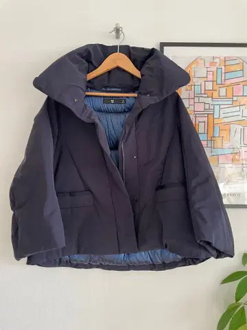 질 샌더 x 유니클로 새상품 네이비 다운 자켓