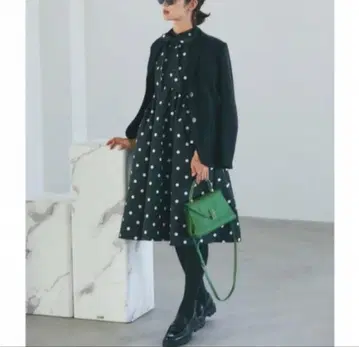 SEVEN TEN 세븐텐 도트 무늬 원피스