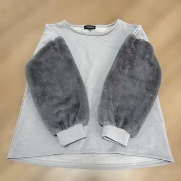 ESPRITMUR 그레이 퍼 포함 긴팔 T셔츠 L