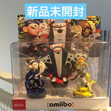 새상품 amiibo 스리미 연합 세트 후우카 우츠호 만타로 스프라툰