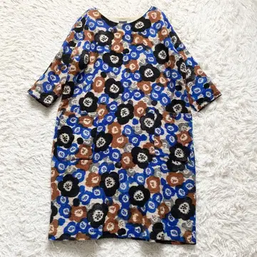 새상품급 미나 페르호넨 밀피오리 millefiori 원피스 36 블루