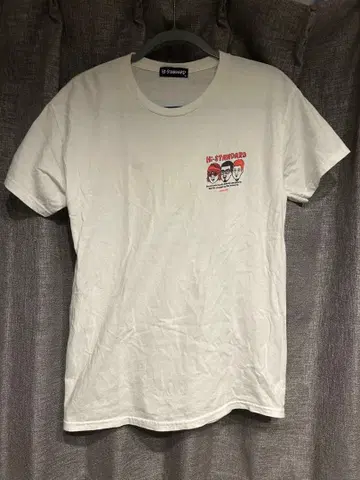 하이 스탠다드 TM 페인트 T셔츠 화이트 M 사이즈