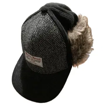 Harris Tweed 해리스 트위드 플라이트 캡 그레이 블랙