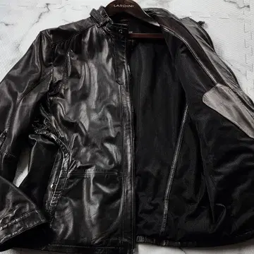 XXL 상당 HUGO BOSS 라이더 자켓 내퍼 가죽 램 가죽