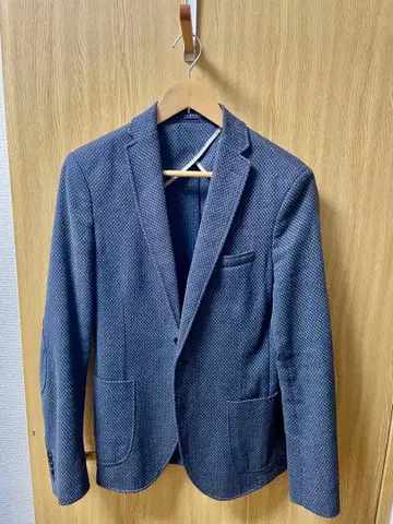 ZARA 남성용 테일러드 자켓 그레이 도트 무늬 중고품