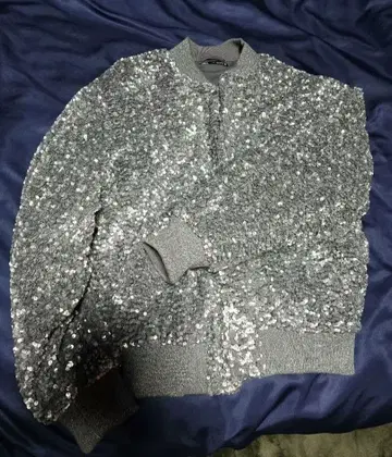 ZARA 남성용 레어 스팽글 MA-1 타입 점퍼