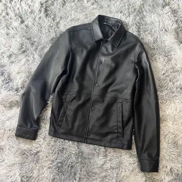 ZARA 블랙 레더 오버 자켓