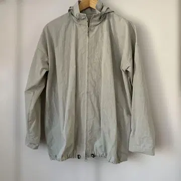 스틸 네이비 후드 블루종 라이트 그레이