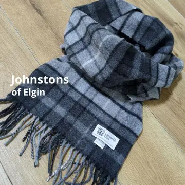존스턴즈 캐시미어 100% 머플러 그레이 계열 스코틀랜드제