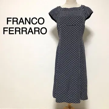 FRANCO FERRARO 블랙 컬러 도트 무늬 원피스