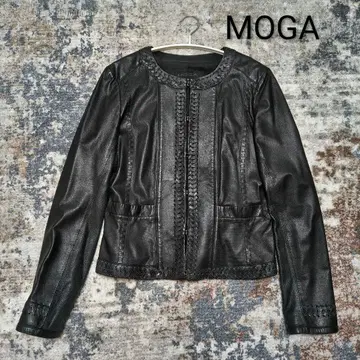 모가 MOGA 가죽 자켓 천연 가죽 램 가죽 블랙 블루종 노카라
