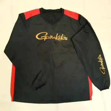 Gamakatsu 긴팔 풀오버 블랙/레드 M 사이즈 새상품급