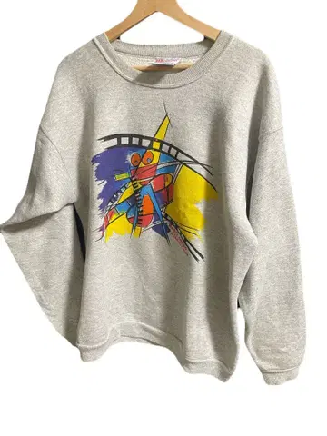 90s Hanes 컬러풀 그래픽 맨투맨 M