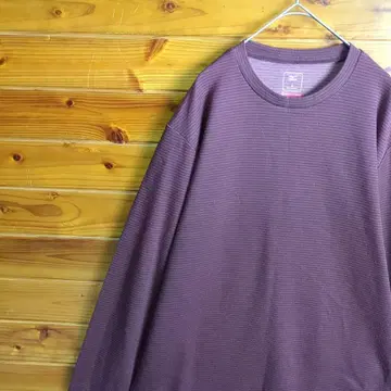 미즈노 아웃도어 의류 긴팔 티셔츠 롱티 XL 적갈색 구제 의류