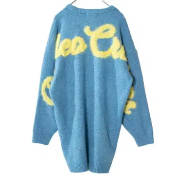 RODEO CROWNS 라멜로 샤기 로고 니트 원피스 블루