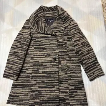 스트라이프 디자인 체스터 코트 M-L