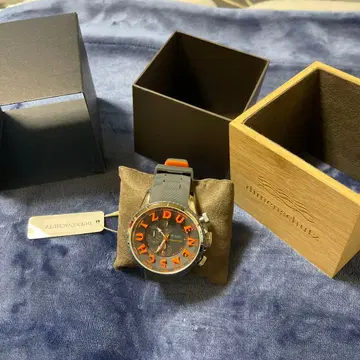 duenenschutz 크로노그래프 시계 그레이/오렌지