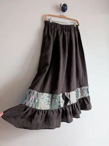 패치워크 롱 스커트 미나 페르호넨 핸드메이드